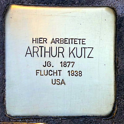 Stolperstein Nibelungenallee 37-41, Kutz, Arthur