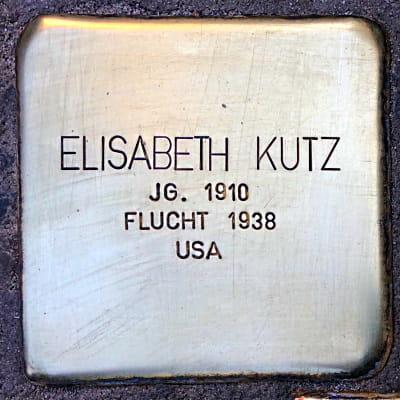 Stolperstein Nibelungenallee 37-41, Kutz, Elisabeth