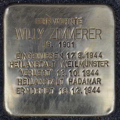 Stolperstein Rotlintstraße 41, Willy Zimmerer