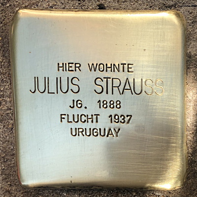 Stolperstein Scheffelstraße 9, Strauss, Julius