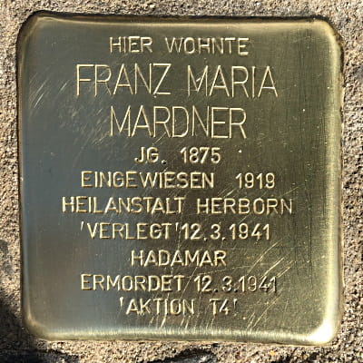 Stolperstein Stalburgstraße 34, Mardner, Franz Maria