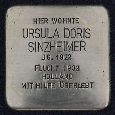 Stolperstein Voelckerstraße 11, Ursula Doris Sinzheimer