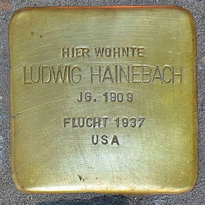 Stolperstein Weberstraße 21, Hainebach, Ludwig 