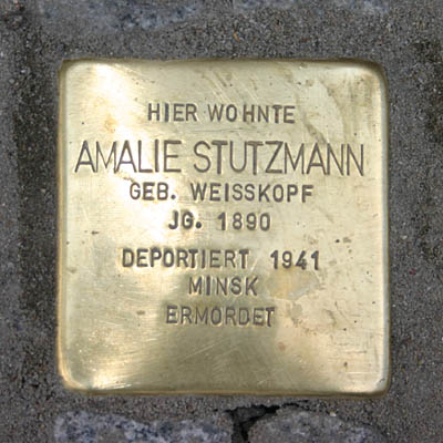 Stolperstein Stutzmann Amalie