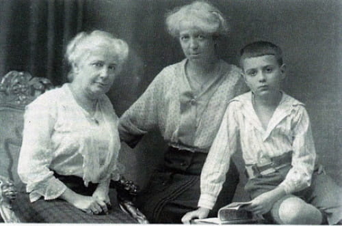 Maria Wiesengrund, Agatha Calvelli-Adorno und Theodor W. Adorno, um 1915/1916