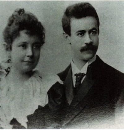 Maria und Oskar Wiesengrund, Hochzeitsbild 1898