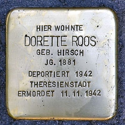Stolperstein Grüne Straße 40, Roos, Dorette