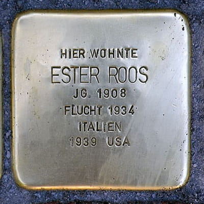 Stolperstein Grüne Straße 40, Roos, Ester