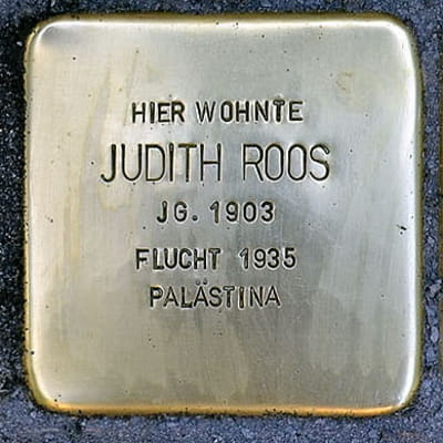 Stolperstein Grüne Straße 40, Roos, Judith