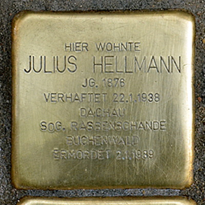Stolperstein Luxemburger Allee 36, Hellmann, Julius