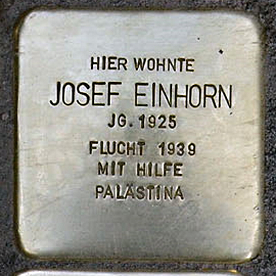 Stolperstein Obermainstraße 6, Einhorn, Josef
