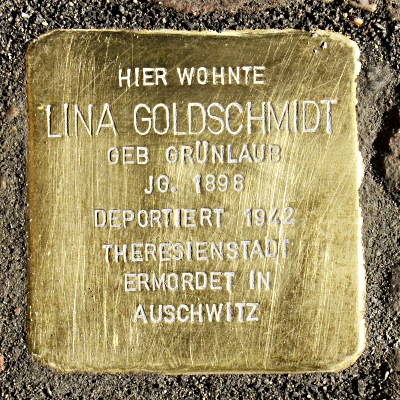 Stolpersteine Ostendstraße 62 Lina Goldschmidt