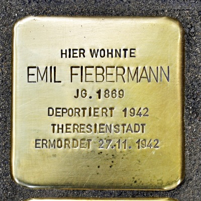 Stolpersteine Rückertstraße 47 Emil Fiebermann