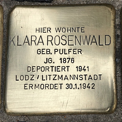 Stolperstein Röderbergweg 53, Rosenwald, Klara