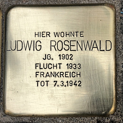 Stolperstein Röderbergweg 53, Rosenwald, Ludwig