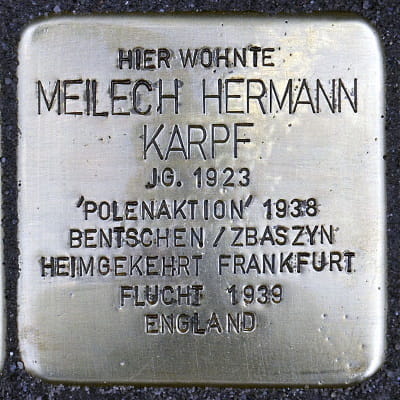 Stolperstein Uhlandstraße 38, Meilech Hermann Karpf