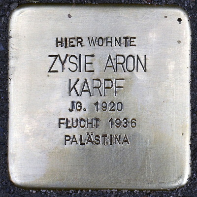 Stolperstein Uhlandstraße 38, Zysie Aron Karpf