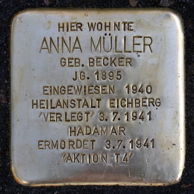 Stolperstein Flußgasse 4, Müller, Anna
