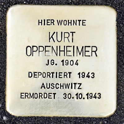 Stolperstein Hans-Thoma-Straße 3/II, Kurt Oppenheimer