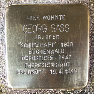 Stolperstein Rubensstraße 26, Georg Sass