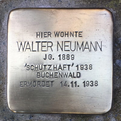 Stolperstein Stegstraße 36, Walter Neumann