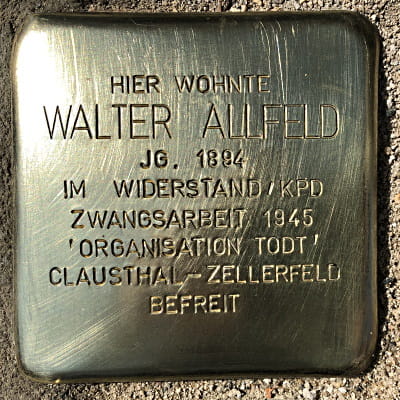 Stolperstein Renneroder Straße 23, Allfeld, Walter