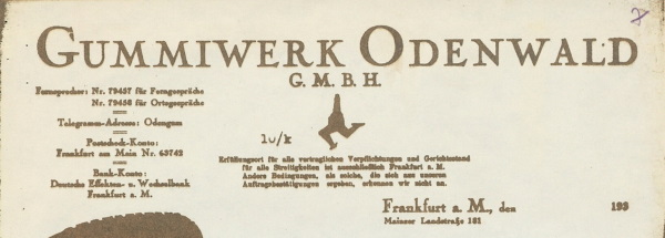 Anzeige der Gummiwerk Odenwald G.M.B.H.