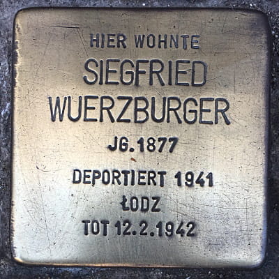 Stolperstein Bockenheimer Landsraße 9, Siegfried Wuerzburger