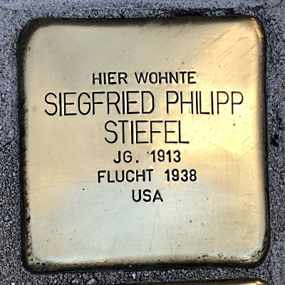 Stolperstein Eppsteiner Straße 2, Stiefel, Siegfried Philipp