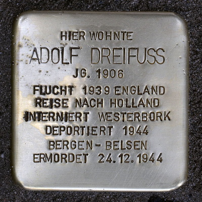 Stolperstein Eschersheimer Landstraße 69, Adolf (Dolf) Dreifuss