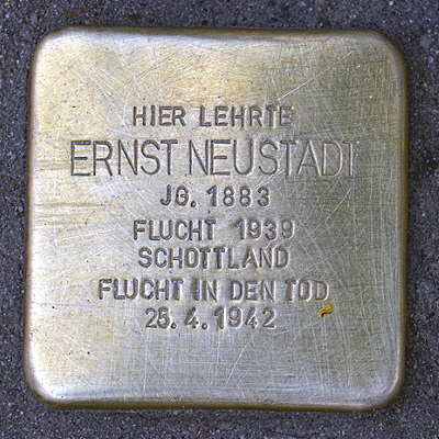 Stolperstein Friedrich-Ebert-Anlage 22, Neustadt, Ernst