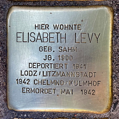 Stolperstein Friedrichstraße 19,  Levy, Elisabeth