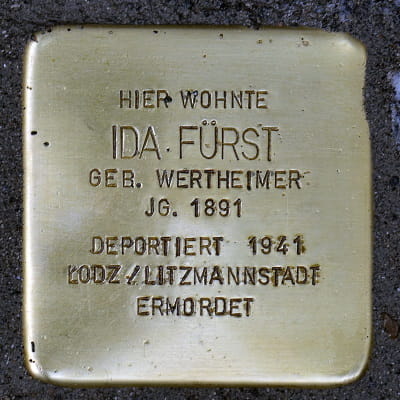 Stolperstein Gärtnerweg 4-8, Ida Fürst