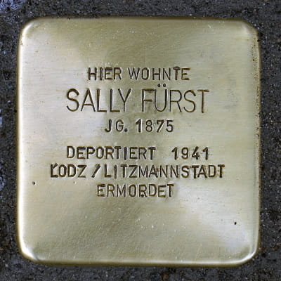 Stolperstein Gärtnerweg 4-8, Sally Fürst