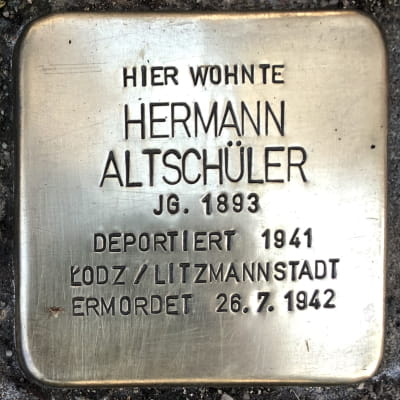Stolperstein Hansaallee 12, Altschüler, Hermann