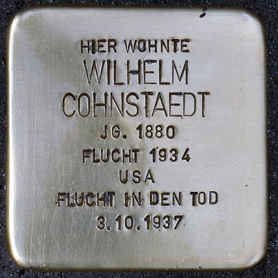 Stolperstein Hansaallee 7, Wilhelm Cohnstaedt