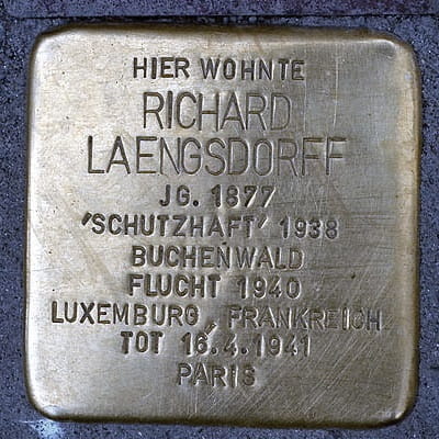 Stolperstein Leerbachstraße 71, Längsdorff, Richard