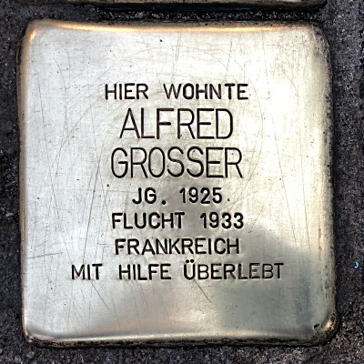 Stolperstein Mendelssohnstraße 92, Grosser, Alfred