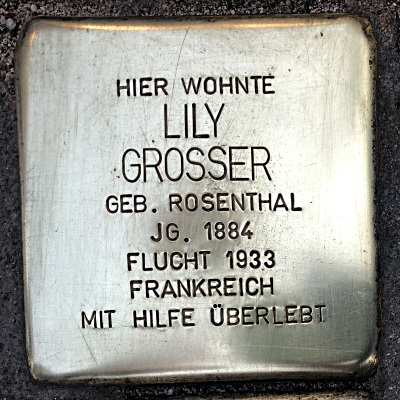 Stolperstein Mendelssohnstraße 92, Grosser, Lily