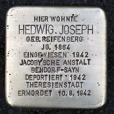 Stolperstein Parkstraße 15, Hedwig Joseph 