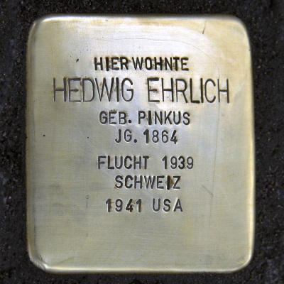 Stolperstein Westendstraße 62, Hedwig Ehrlich