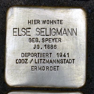 Stolperstein Wiesenau 18, Seligmann, Else