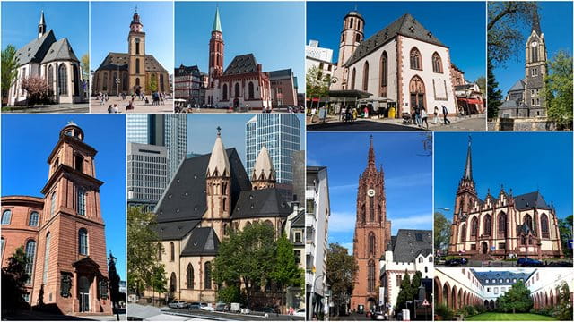 Frankfurts Kirchen, Collage