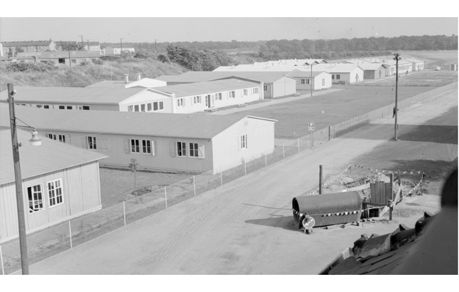 Gastarbeiter-Baracken in Niederrad im Jahr 1962
