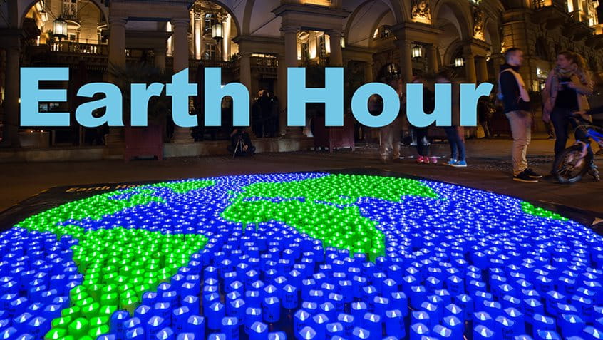 Earth Hour in Frankfurt am Main.