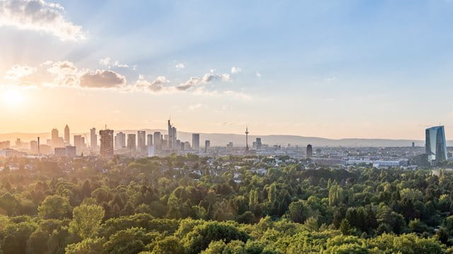 Blick auf die Skyline von Frankfurt am Main 