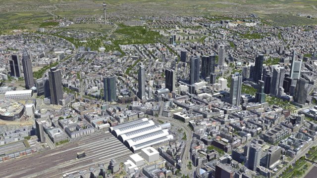 3D-Ansicht des Hauptbahnhof