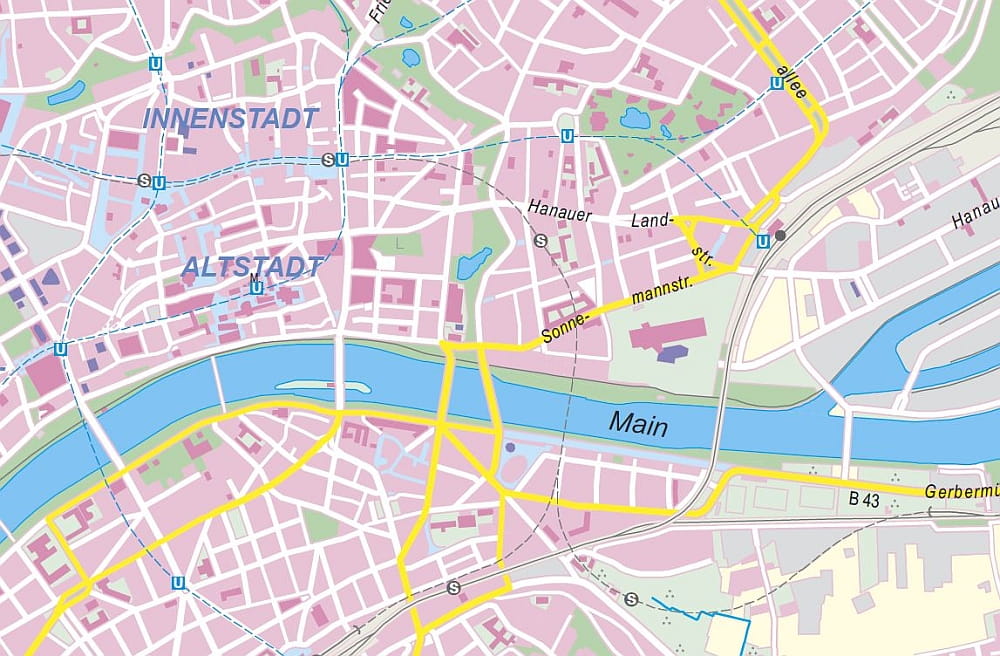 Ausschnitt aus der Stadtkarte 1:50.000