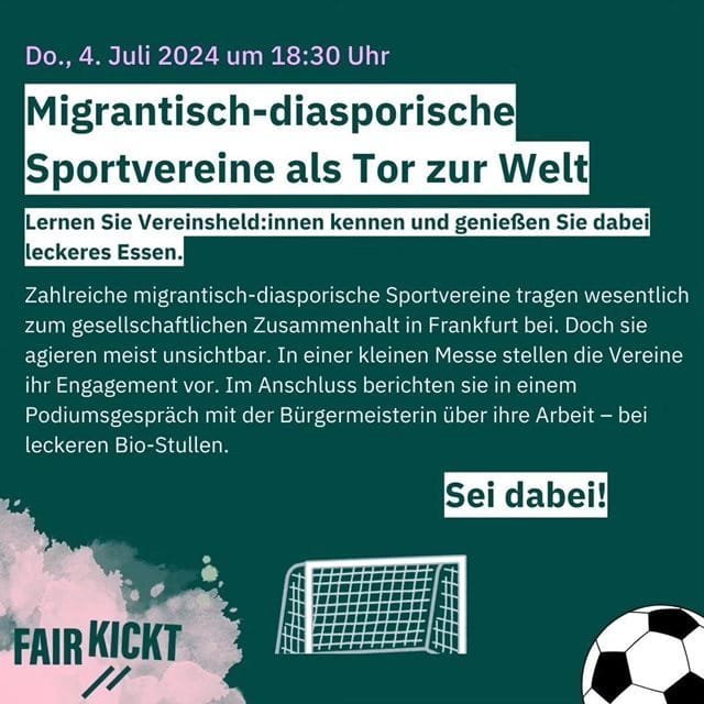 FAIRkickt mit migrantisch-diasporischen Sportvereinen FAIRkickt mit migrantisch-diasporischen Sportvereinen