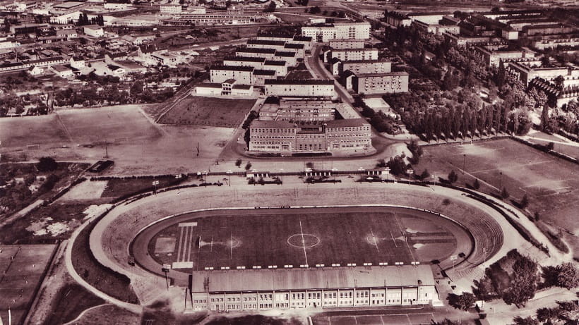 Eintracht-Stadion Riederwald um 1960
